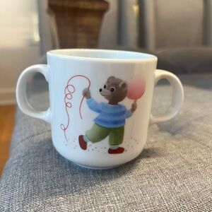 - Children's Double-Handled Bear Mug Teddy bear porcelain guy degreene